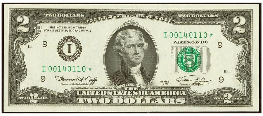 1976 $2 Star Notes