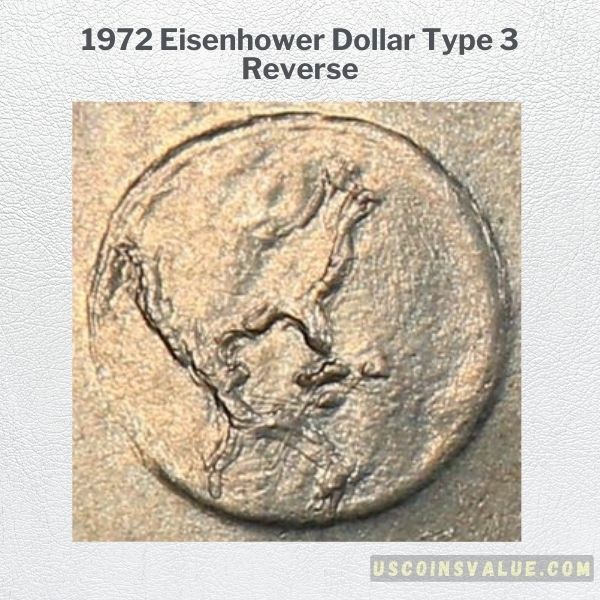 1972 Eisenhower Dollar Type 3 Reverse