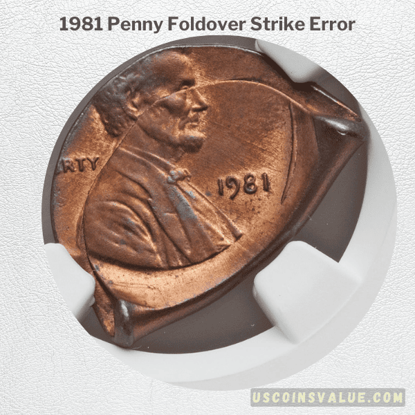 1981 Penny Foldover Strike Error